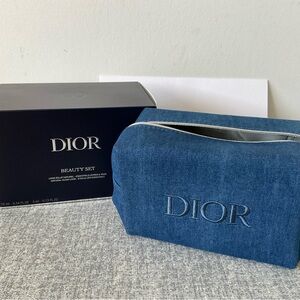 DIOR denim beauty case brand new in box